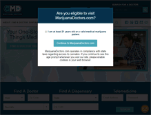 Tablet Screenshot of marijuanadoctors.com